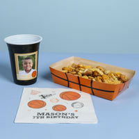 Custom Photo Party Cups - Basketball - 16 Ct