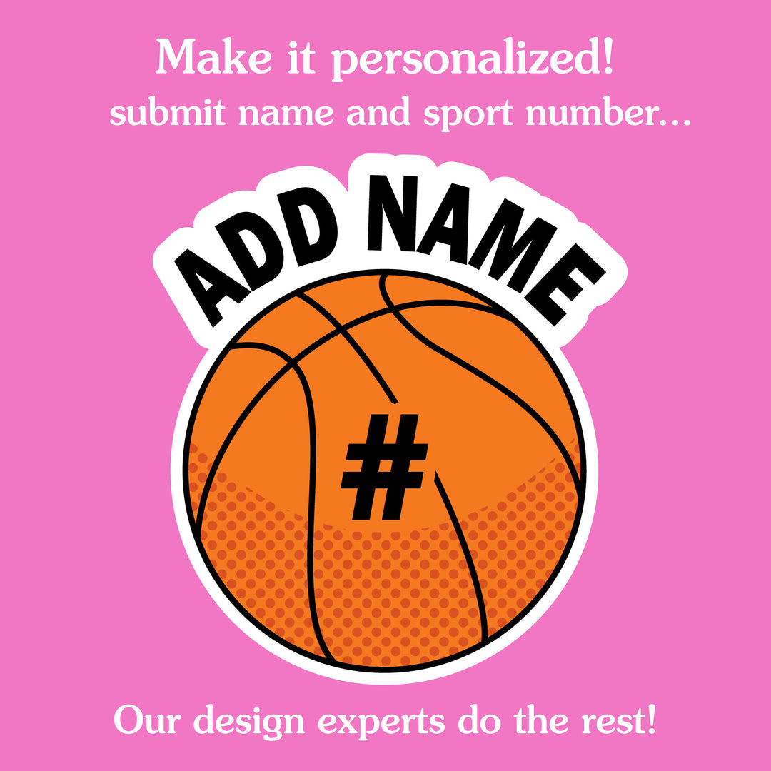 Custom Text Basketball Temporary Tattoos - 12 Ct