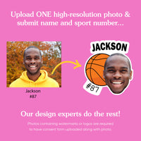 Custom Photo Basketball Temporary Tattoos - 12 Ct