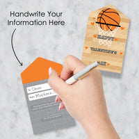 Nothin' But Net - Basketball - Cards for Kids - Happy Valentine’s Day Pull Tabs - Set of 12