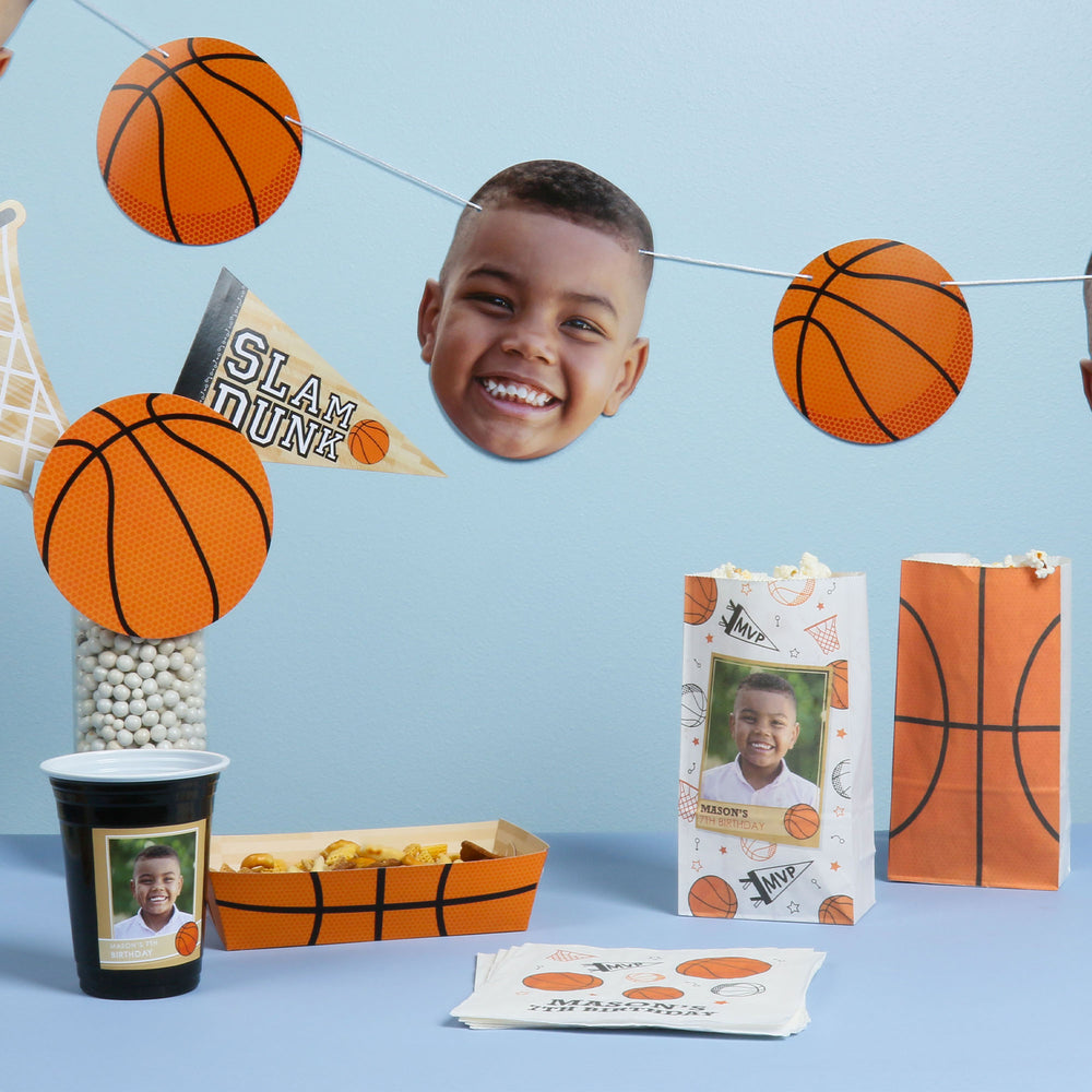Custom Face Basketball Garland Banner