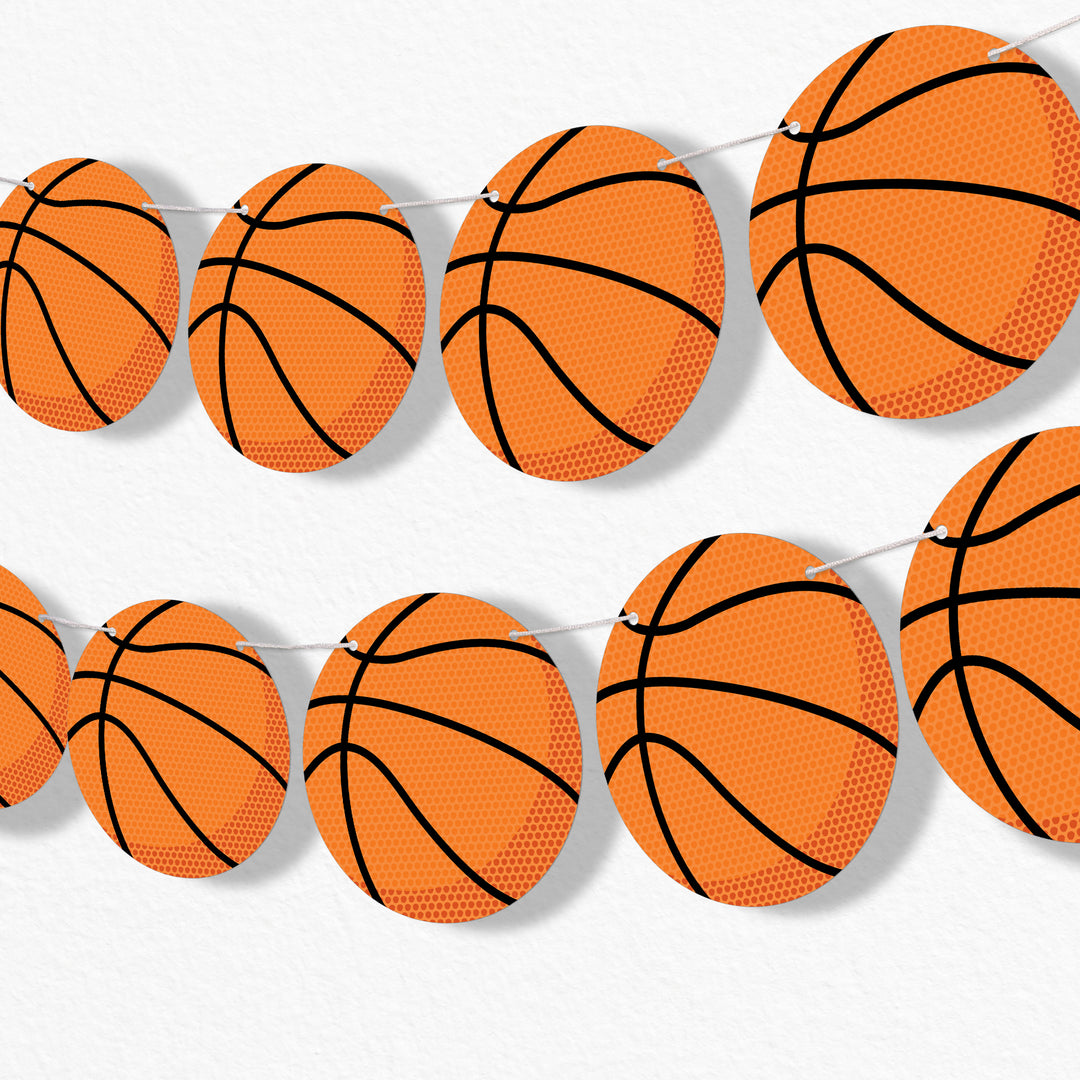 Basketball Garland Banner - 15 Pc