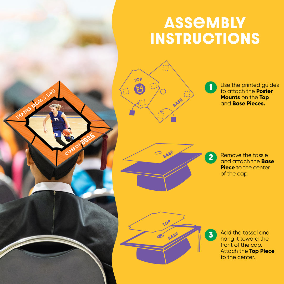 Graduation cap cover assembly instructions