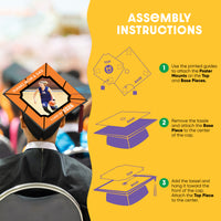 Graduation cap cover assembly instructions
