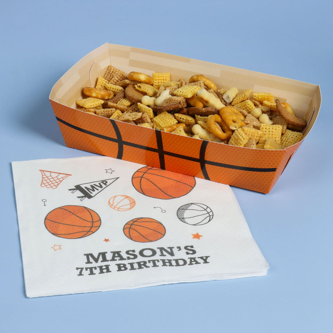 Basketball Party Paper Food Trays