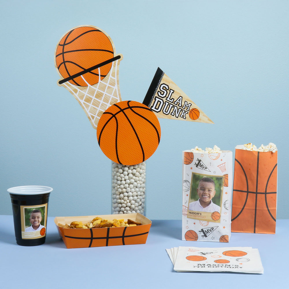 Basketball Party Paper Food Trays