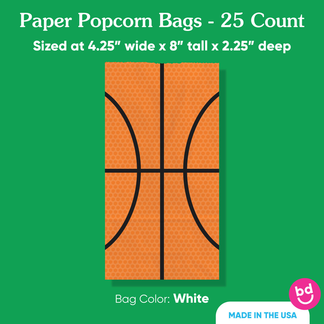 Popcorn Bags - Basketball - 25 Ct