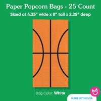 Popcorn Bags - Basketball - 25 Ct