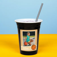 Custom Photo Party Cups - Basketball - 16 Ct