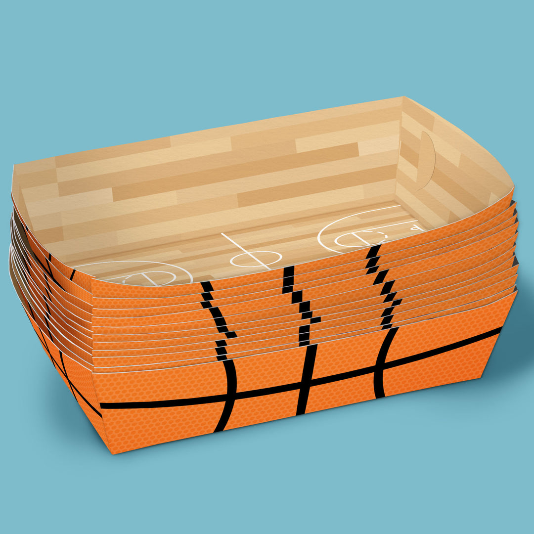 Basketball Party Paper Food Trays