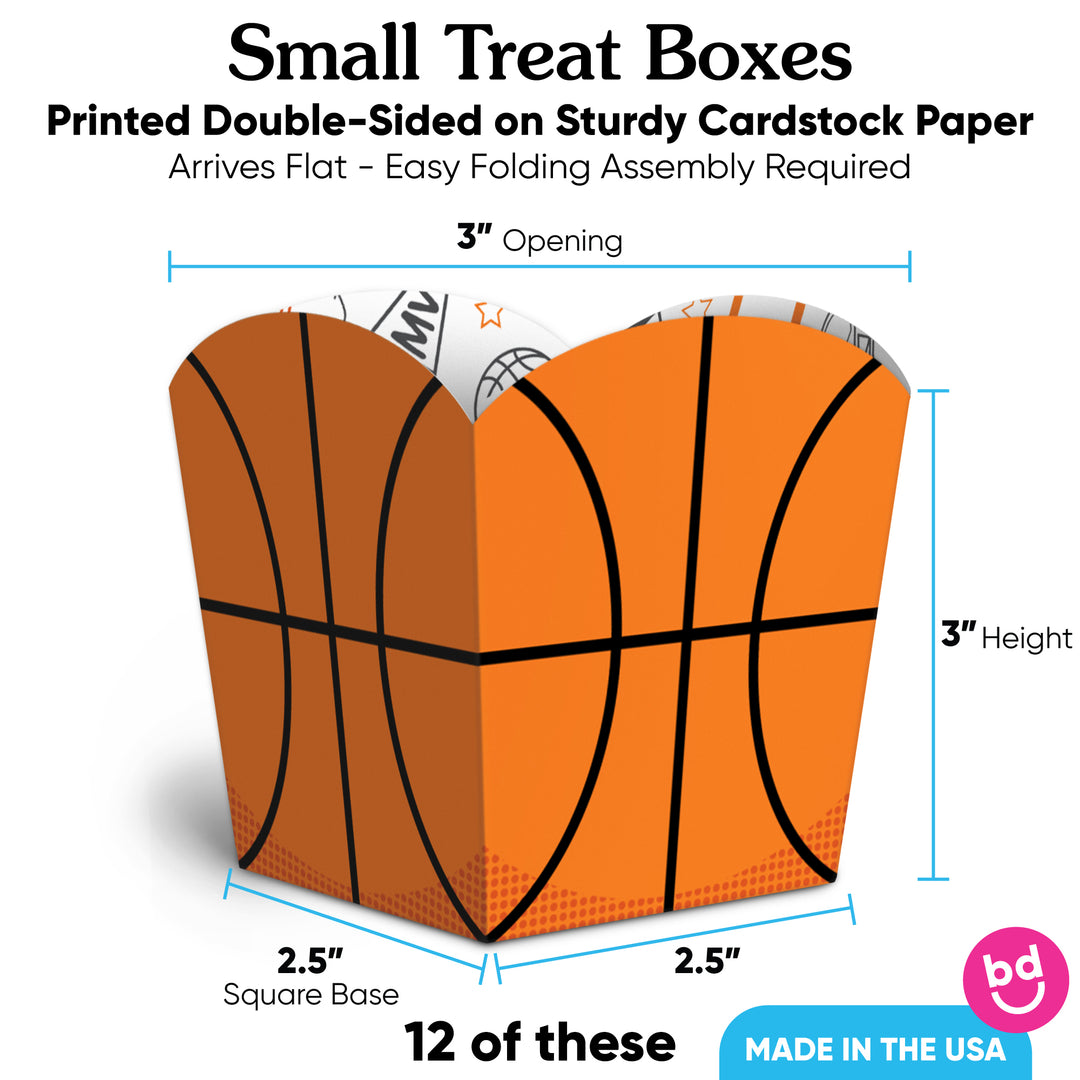 Basketball Treat Boxes - 12 Ct
