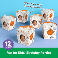 Custom Face Basketball Treat Boxes - 12 Ct