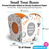 Custom Face Basketball Treat Boxes - 12 Ct