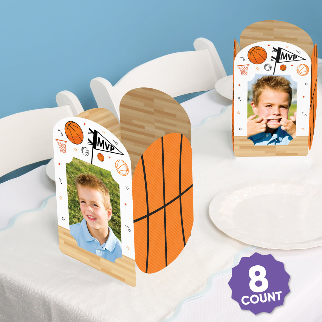 Basketball Photo Centerpieces - 8 Ct
