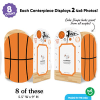 Basketball Photo Centerpieces - 8 Ct