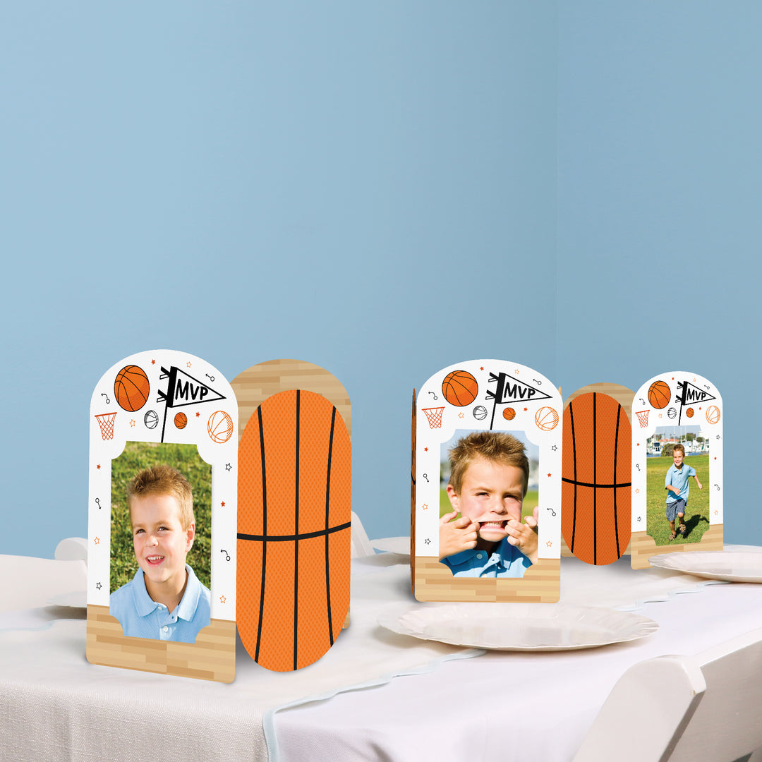 Basketball Photo Centerpieces - 8 Ct