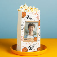 Custom Photo Popcorn Bag - Basketball - 25 Ct