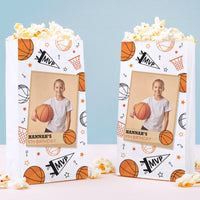 Custom Photo Popcorn Bag - Basketball - 25 Ct