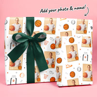 Custom Photo Wrapping Paper - Basketball