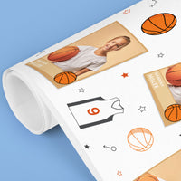 Custom Photo Wrapping Paper - Basketball
