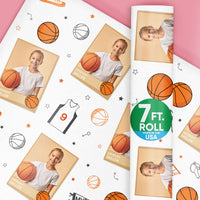 Custom Photo Wrapping Paper - Basketball