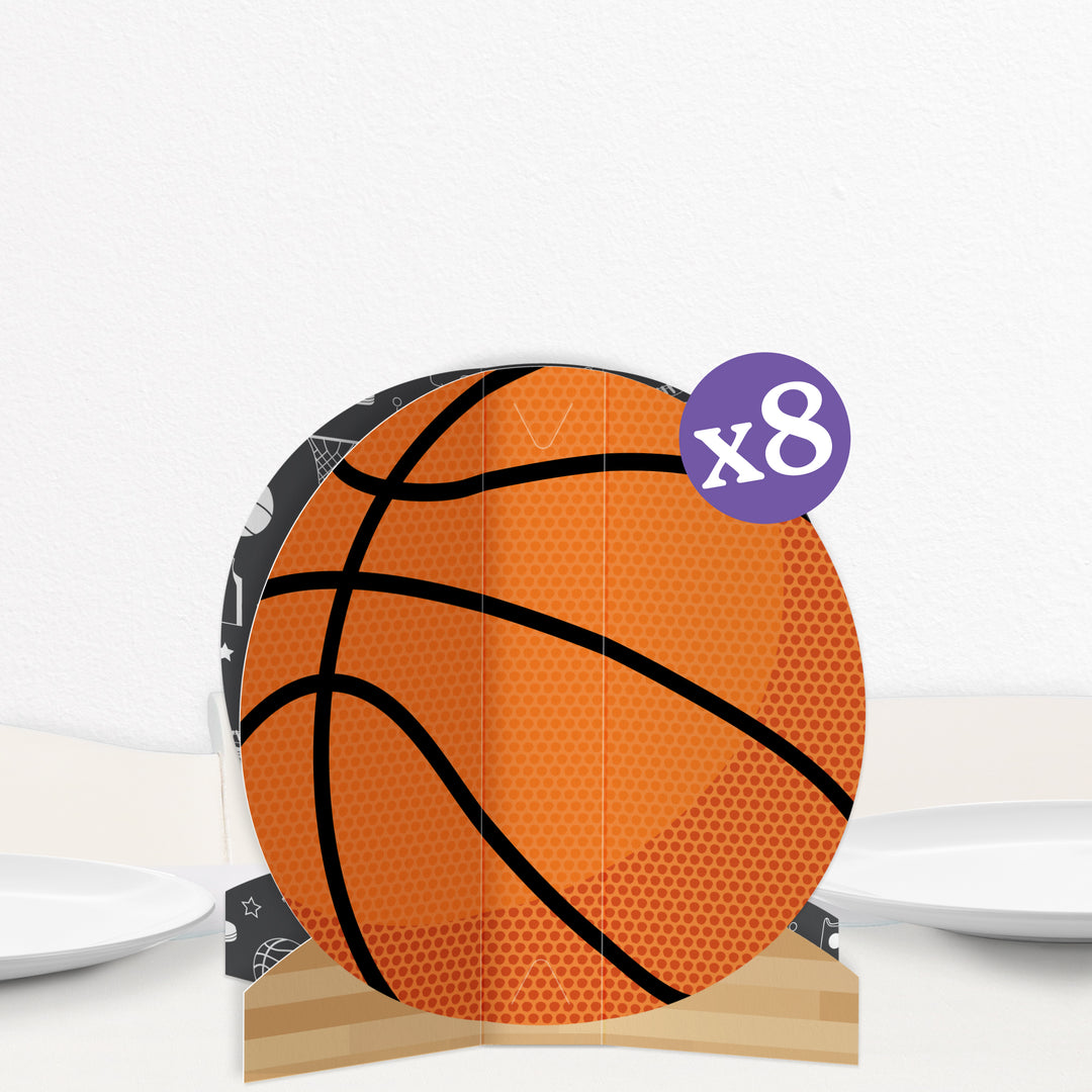 Basketball 3D Centerpieces - 8 Ct