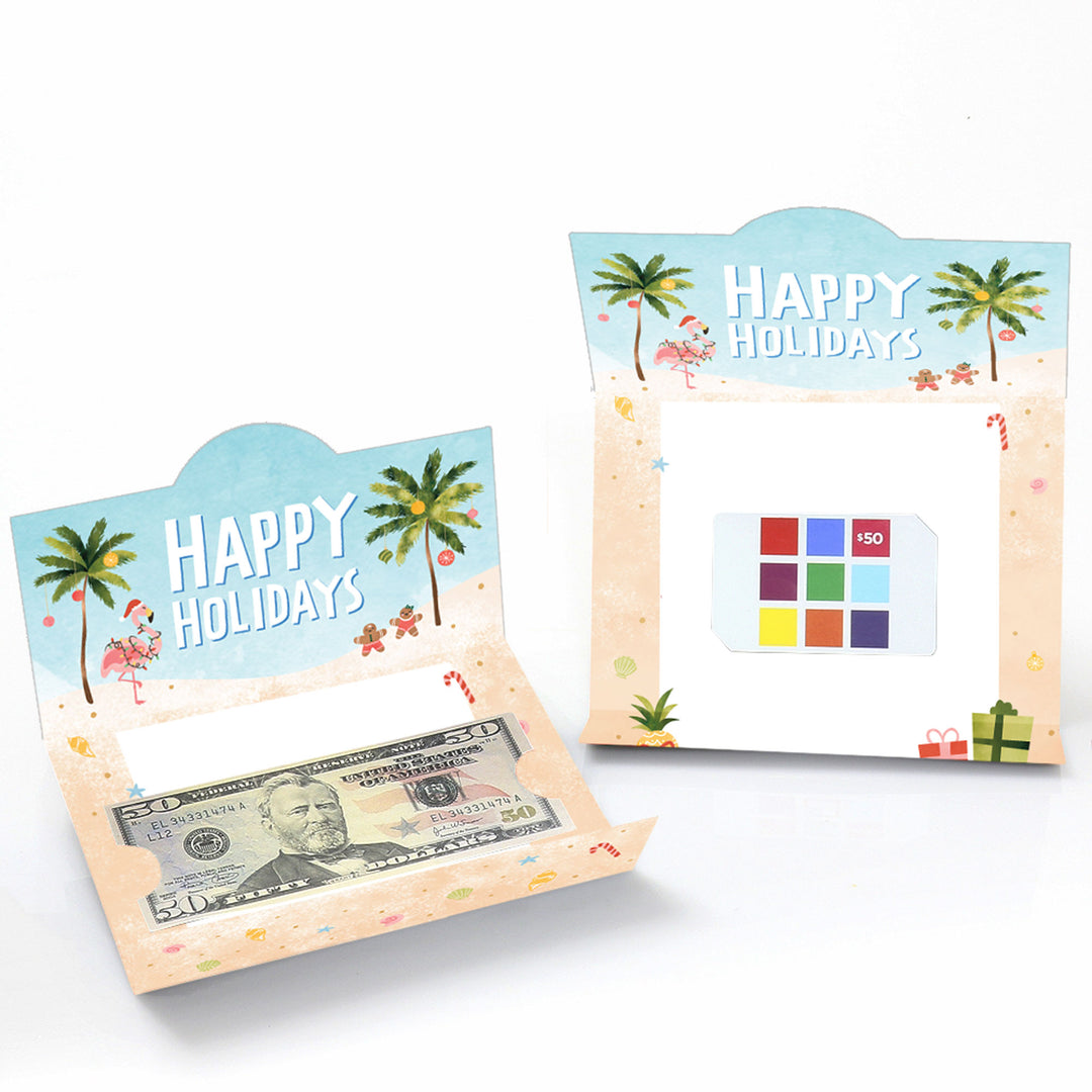Beach Christmas Money and Gift Card Holders 8 - Ct
