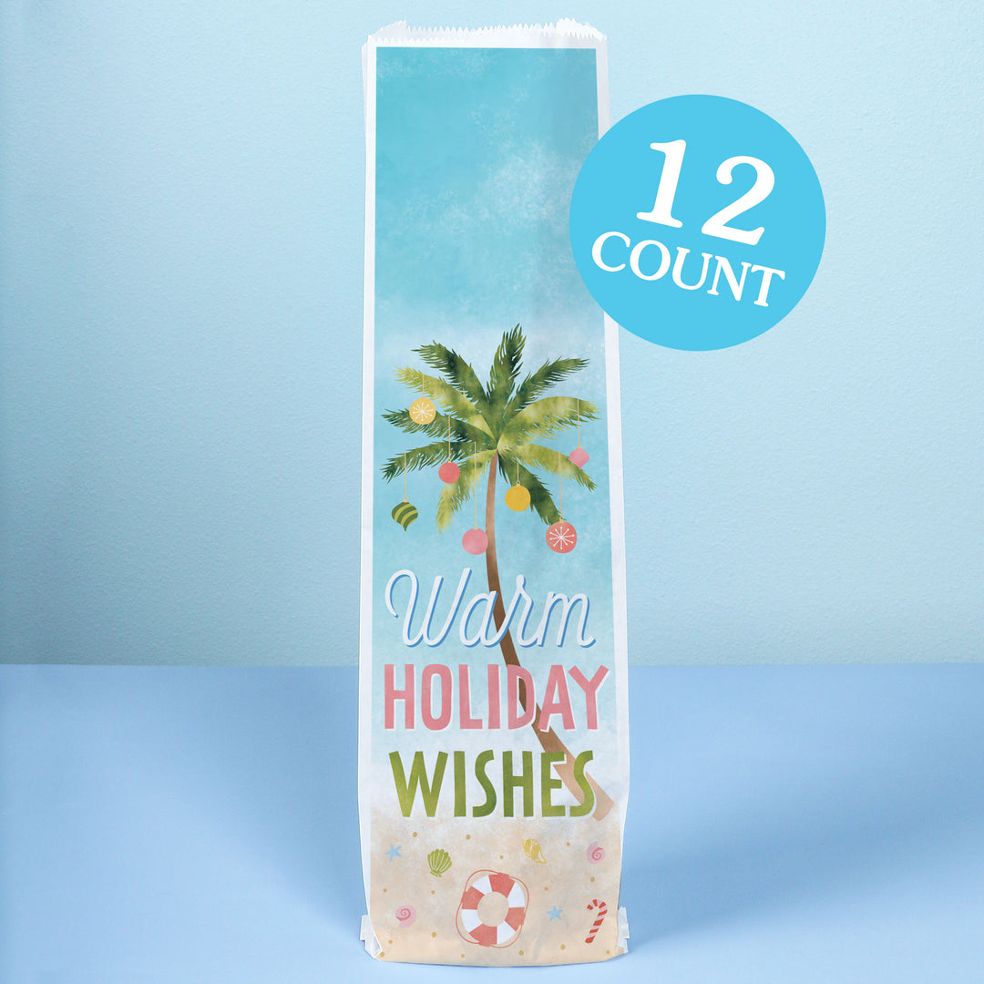 Wine Bags - Beach Christmas