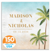 Custom Text - Beach Wedding Napkins