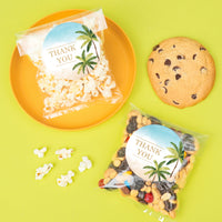 Beach Wedding Thank You Stickers & Clear Cookie Bags - 25 Ct