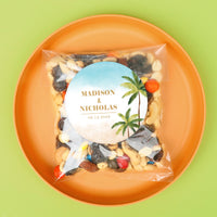 Custom Text Stickers & Clear Cookie Bags -  Beach Wedding