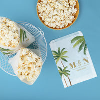 Custom Text Paper Treat Bags - Beach Wedding