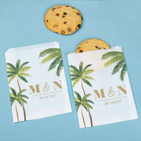 Custom Text Paper Treat Bags - Beach Wedding