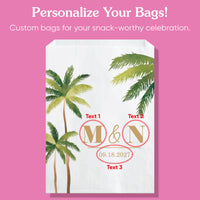 Custom Text Paper Treat Bags - Beach Wedding