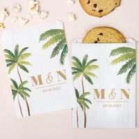Custom Text Paper Treat Bags - Beach Wedding