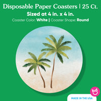 Drink Coasters - Palm Trees - 25 Ct
