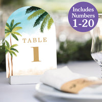 Beach Wedding Table Numbers - 20 Ct