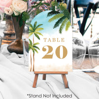 Beach Wedding Table Numbers - 20 Ct