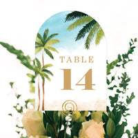 Beach Wedding Table Numbers - 20 Ct