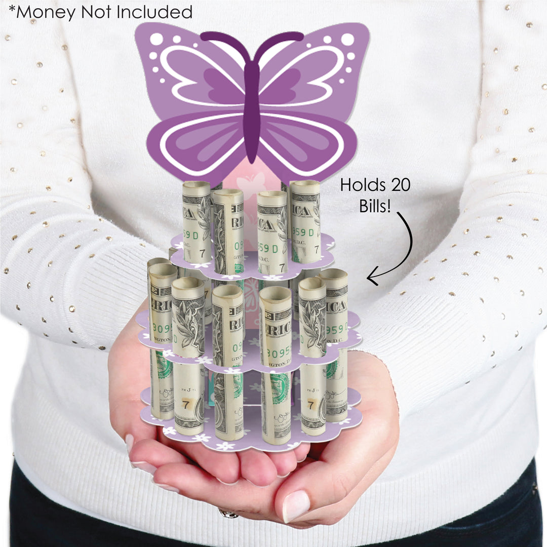 Beautiful Butterfly - DIY Birthday Party Money Holder Gift - Cash Cake