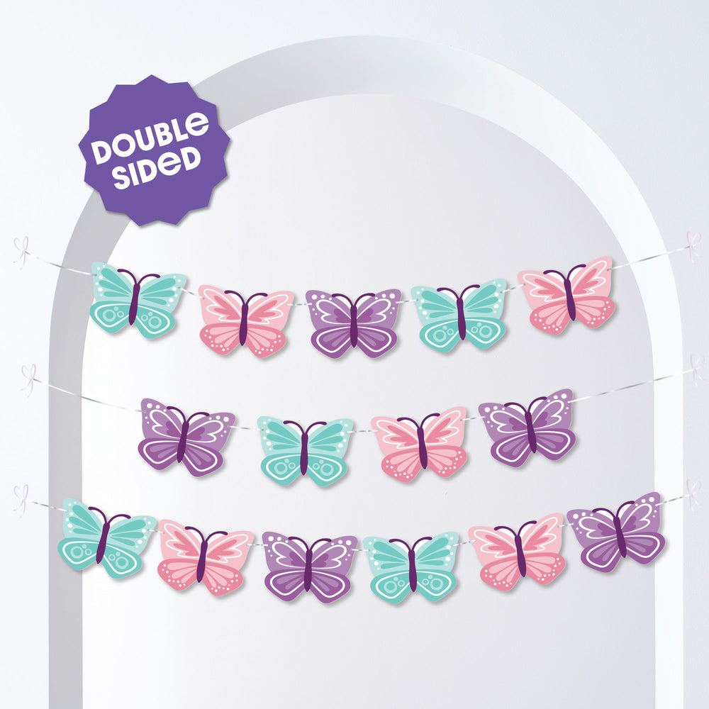 Butterfly Garland Banner - 15 Pc