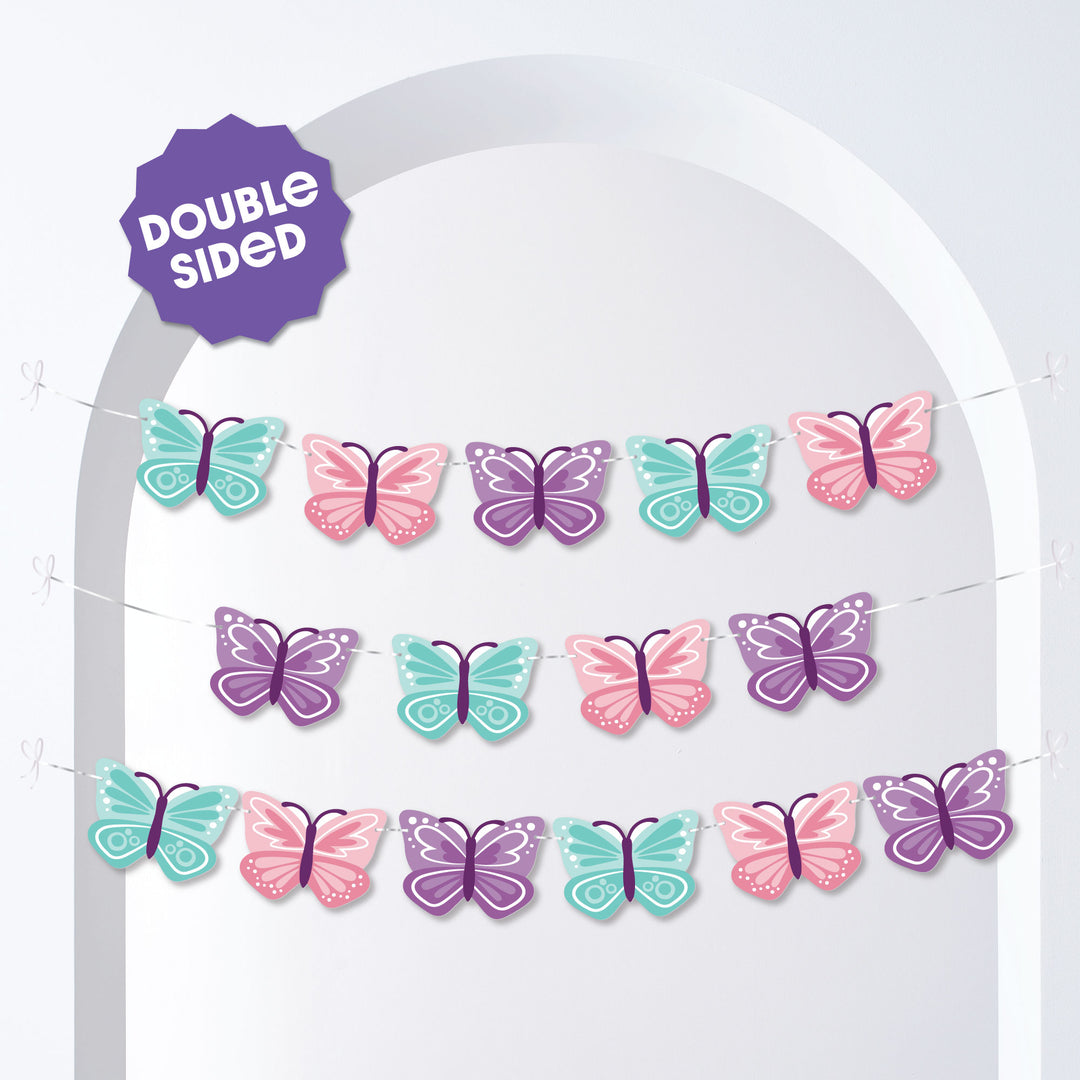Butterfly Garland Banner - 15 Pc