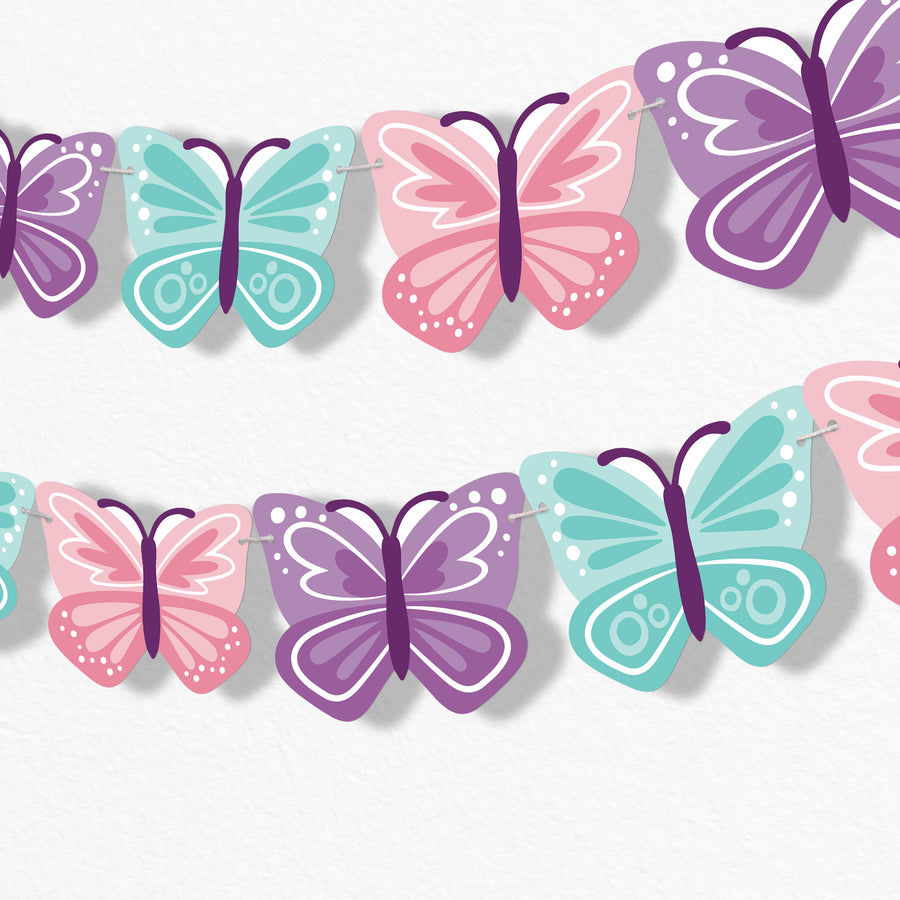 Butterfly Garland Banner - 15 Pc
