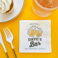 Custom Text - Cheers & Beers Napkins - 50 Ct