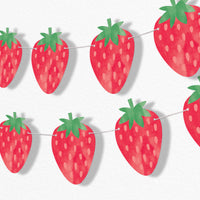 Berry Sweet Strawberry garland banner with red fruit shapes