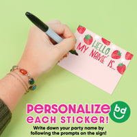 Berry Sweet Strawberry What's Your Name Party Game