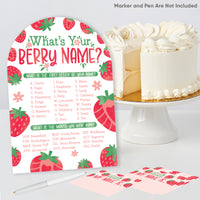 Berry Sweet Strawberry What's Your Name Party Game