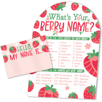Berry Sweet Strawberry What's Your Name Party Game