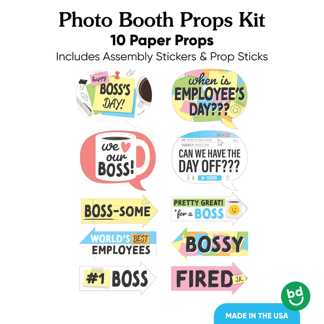 Best Boss Ever Funny Photo Props - 10 Ct