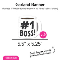 Best Boss Ever Garland Banner - 15 Pc